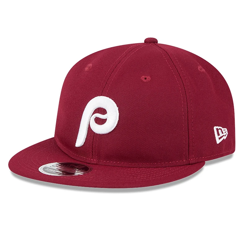 Men's New Era Maroon Philadelphia Phillies Baseball Hall of Fame Retro Crown 9FIFTY Adjustable Hat