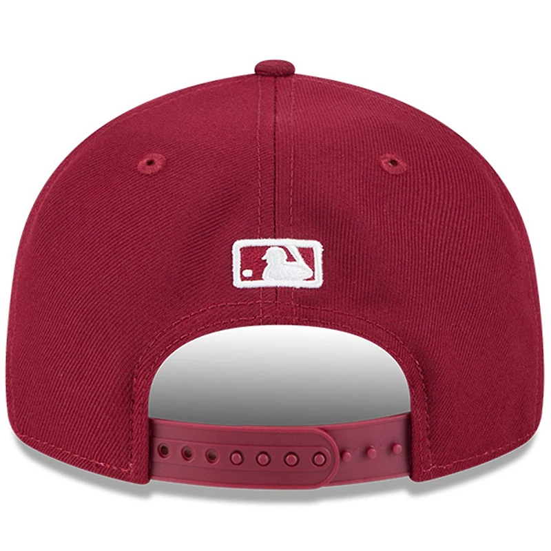 Men's New Era Maroon Philadelphia Phillies Baseball Hall of Fame Retro Crown 9FIFTY Adjustable Hat
