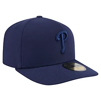 Men's New Era Navy Philadelphia Phillies Color Pack A-Frame 59FIFTY Fitted Hat