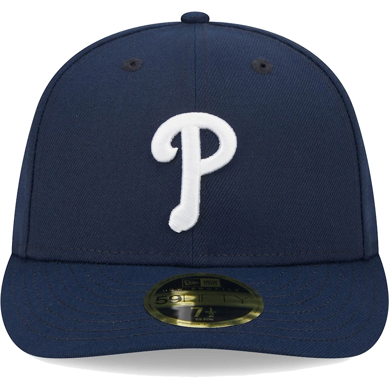 Casquette ajustée 59FIFTY à profil bas des Phillies de Philadelphie Oceanside pour homme New Era bleu marine