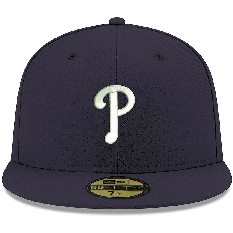 Casquette ajustée 59FIFTY bleu marine avec logo Philadelphia Phillies pour homme New Era