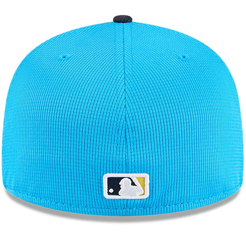 Casquette d'entraînement au bâton New Era Neptune bleu/bleu marine pour homme des Phillies de Philadelphie City Connect 59FIFTY