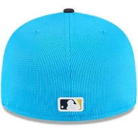 Casquette d'entraînement au bâton New Era Neptune bleu/bleu marine pour homme des Phillies de Philadelphie City Connect 59FIFTY
