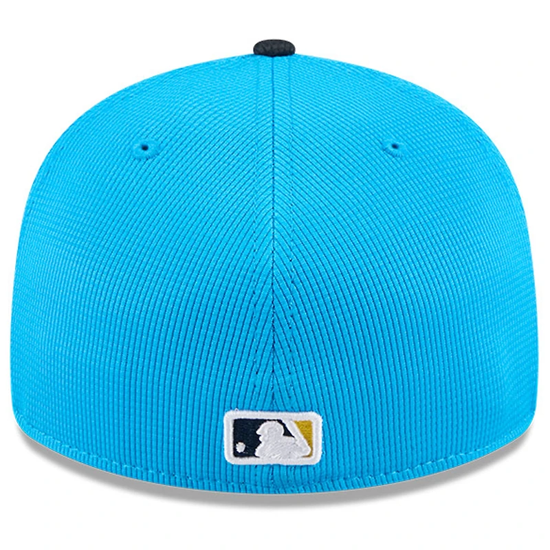 Casquette d'entraînement au bâton New Era Neptune bleu/bleu marine pour homme, City Connect, Philadelphia Phillies, profil bas, 59FIFTY