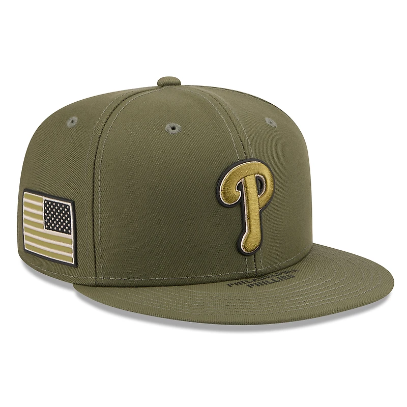 Men's New Era  Olive Philadelphia Phillies 2026 Armed Forces Day 59FIFTY Fitted Hat