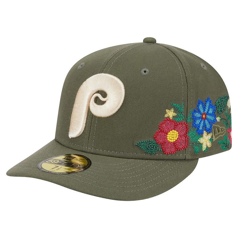 Casquette ajustée 59FIFTY olive Philadelphia Phillies pour homme de New Era