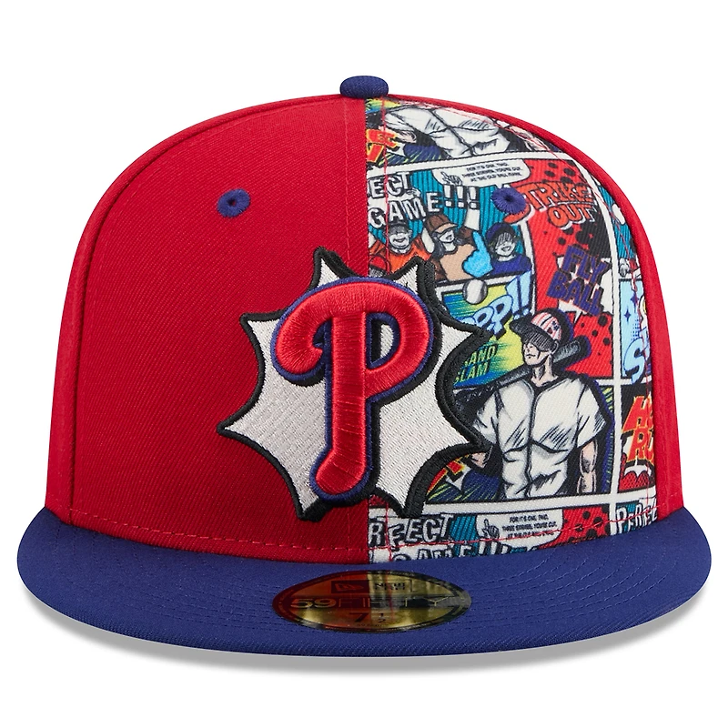 Men's New Era Red/Royal Philadelphia Phillies 2025 MLB Diamond Hero Edition 59FIFTY Fitted Hat