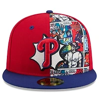 Men's New Era Red/Royal Philadelphia Phillies 2025 MLB Diamond Hero Edition 59FIFTY Fitted Hat