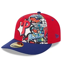 Men's New Era Red/Royal Philadelphia Phillies 2025 MLB Diamond Hero Edition Low Profile 59FIFTY Fitted Hat