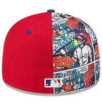 Casquette ajustée 59FIFTY basse New Era rouge/bleu royal Philadelphia Phillies 2025 MLB Players' Weekend pour homme