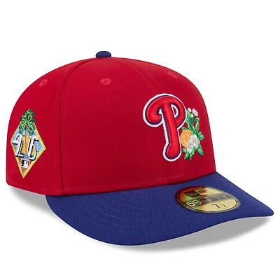 Casquette ajustée New Era rouge/bleu roi Philadelphia Phillies 2026 Spring Training 59FIFTY pour homme