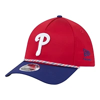 Casquette New Era Flex rouge/bleu roi Philadelphia Phillies Rope M-Crown A-Frame 39THIRTY pour homme