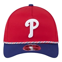 Casquette New Era Flex rouge/bleu roi Philadelphia Phillies Rope M-Crown A-Frame 39THIRTY pour homme