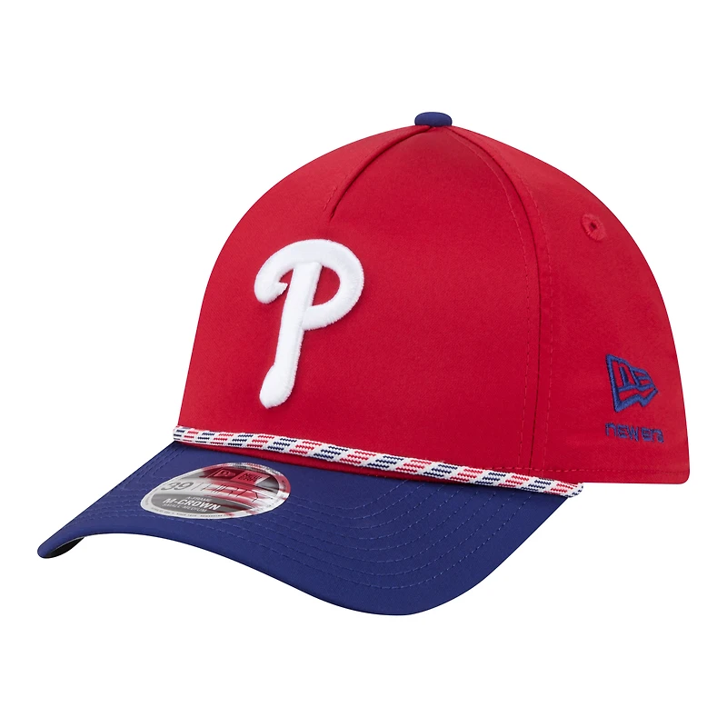 Men's New Era Red/Royal Philadelphia Phillies Rope M-Crown A-Frame 39THIRTY Flex Hat
