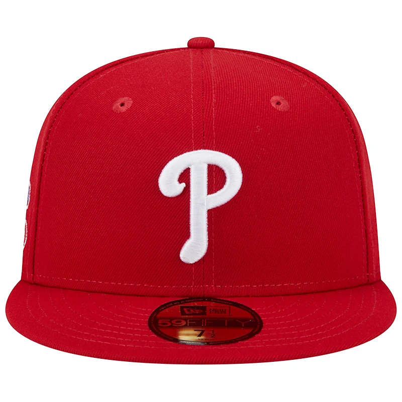 Men's New Era Red Philadelphia Phillies  1980 World Series Team Color 59FIFTY Fitted Hat