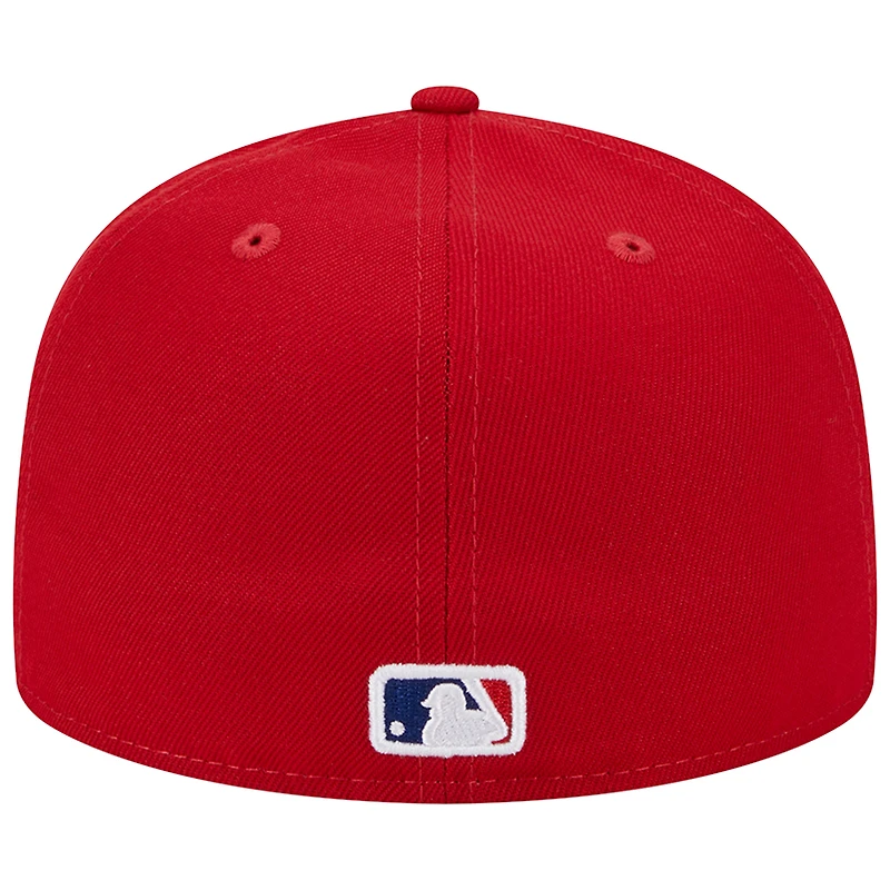 Men's New Era Red Philadelphia Phillies  1980 World Series Team Color 59FIFTY Fitted Hat