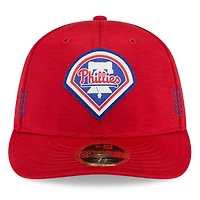 Casquette ajustée 59FIFTY à profil bas pour hommes des Phillies de Philadelphie 2024 New Era rouge