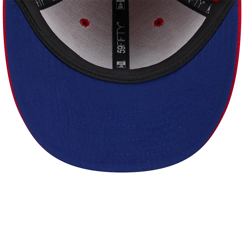 Casquette ajustée 59FIFTY à profil bas pour hommes des Phillies de Philadelphie 2024 New Era rouge