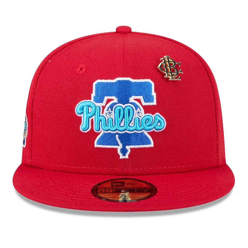 Casquette ajustée New Era 59FIFTY rouge des Phillies de Philadelphie 2025 Big League Chew pour homme