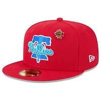 Casquette ajustée New Era 59FIFTY rouge des Phillies de Philadelphie 2025 Big League Chew pour homme