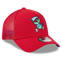 Casquette camionneur ajustable New Era rouge 9FORTY Big League 2025 des Philadelphia Phillies pour homme