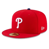 Men's New Era  Red Philadelphia Phillies 2025 MLB Postseason Side Patch 59FIFTY Fitted Hat