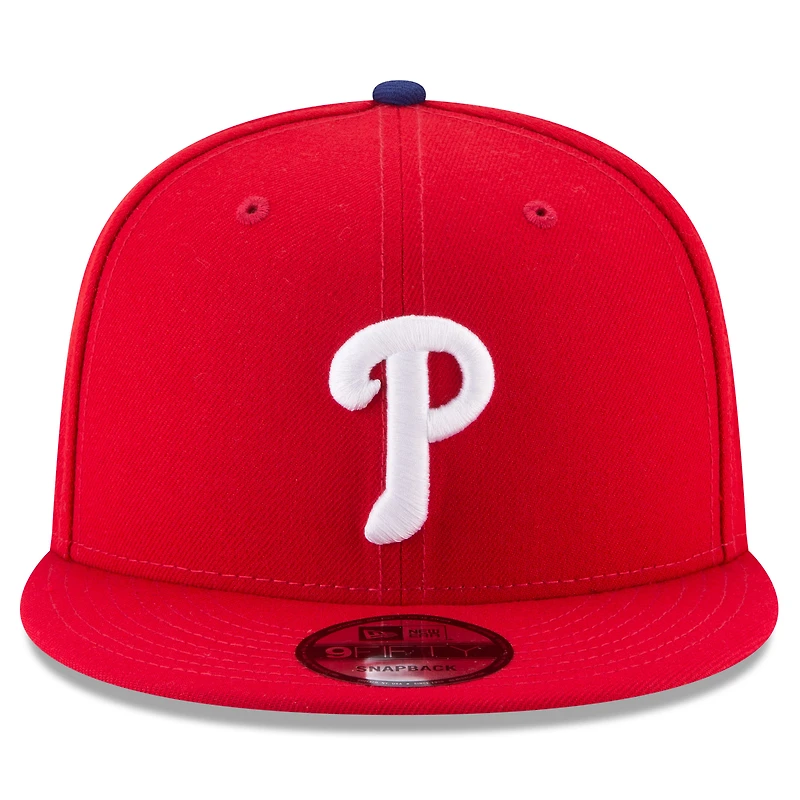 Men's New Era Red Philadelphia Phillies 2025 MLB Postseason Side Patch 9FIFTY Snapback Hat