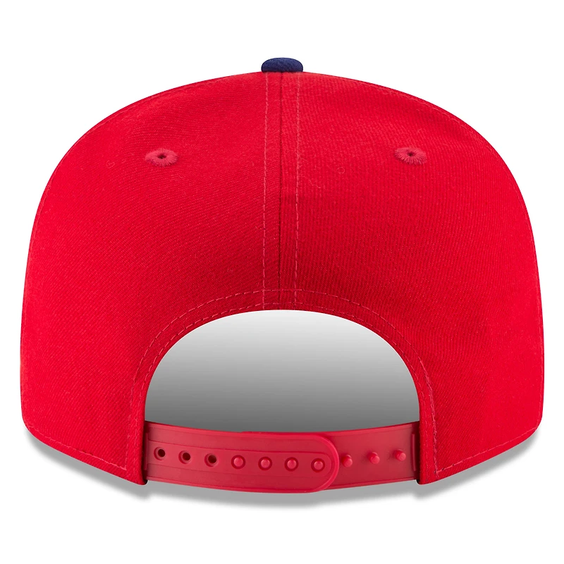 Men's New Era Red Philadelphia Phillies 2025 MLB Postseason Side Patch 9FIFTY Snapback Hat