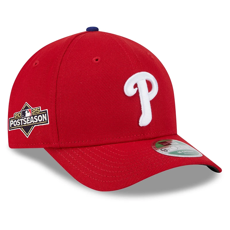 Men's New Era Red Philadelphia Phillies 2025 MLB Postseason Side Patch 9FORTY Adjustable Hat