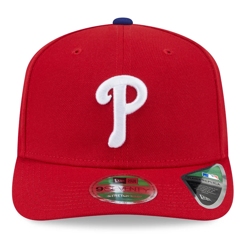 Casquette ajustable 9SEVENTY rouge New Era pour homme, écusson latéral des Phillies de Philadelphie, édition 2025 de la MLB