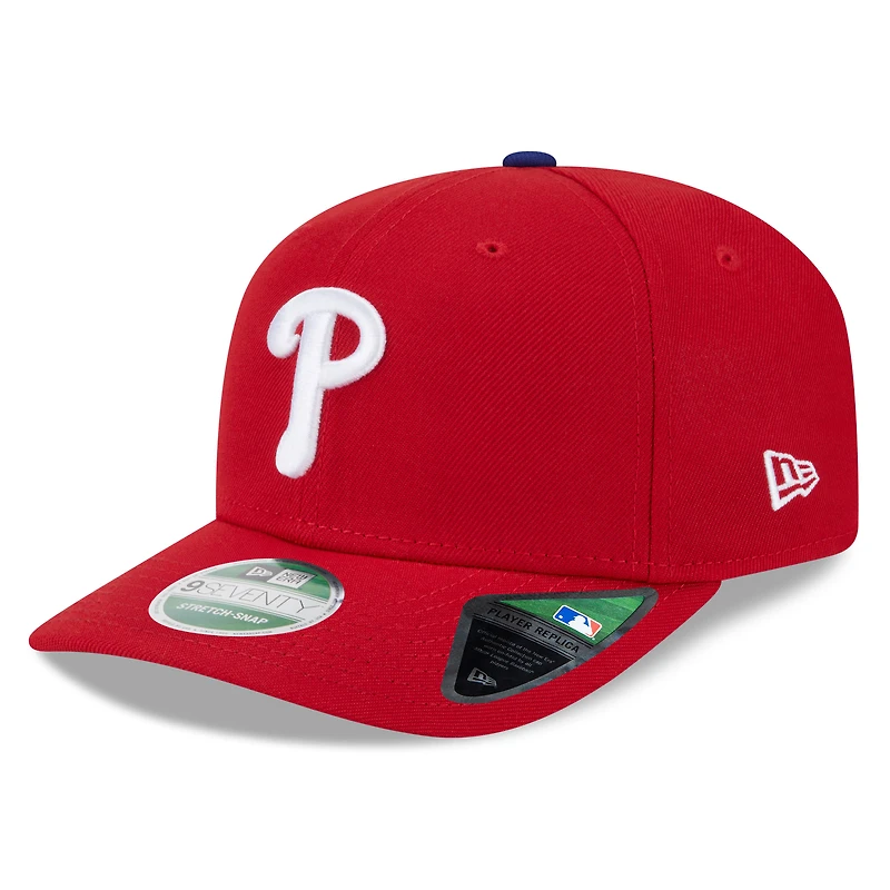 Casquette ajustable 9SEVENTY rouge New Era pour homme, écusson latéral des Phillies de Philadelphie, édition 2025 de la MLB