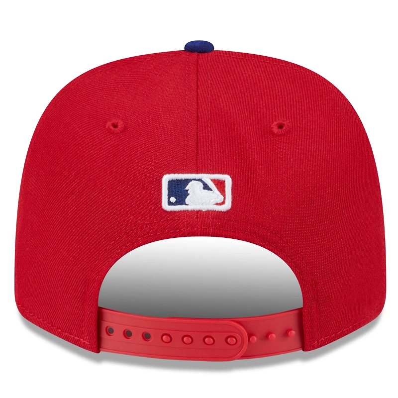 Casquette ajustable 9SEVENTY rouge New Era pour homme, écusson latéral des Phillies de Philadelphie, édition 2025 de la MLB