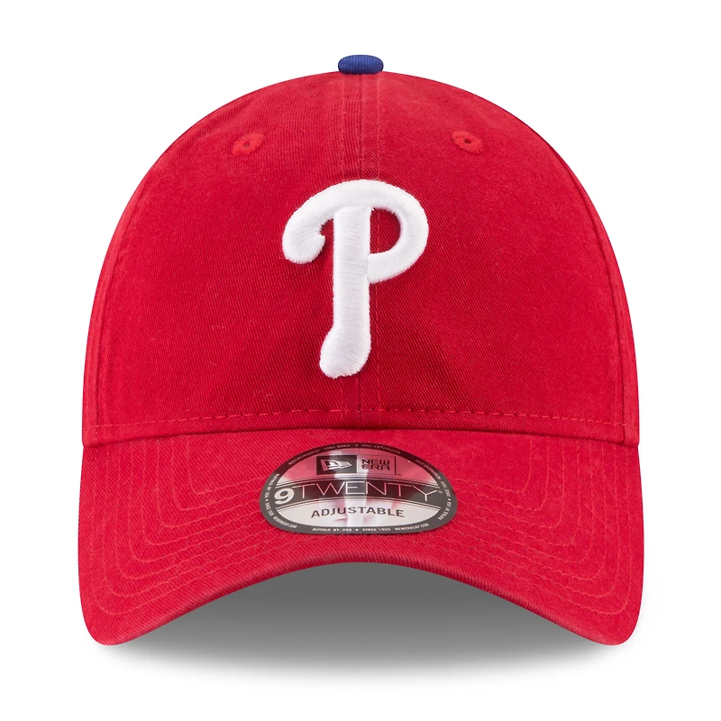 Men's New Era Red Philadelphia Phillies 2025 MLB Postseason Side Patch 9TWENTY Adjustable Hat