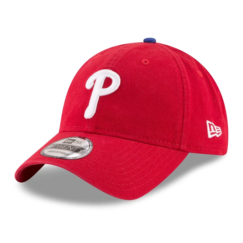 Men's New Era Red Philadelphia Phillies 2025 MLB Postseason Side Patch 9TWENTY Adjustable Hat