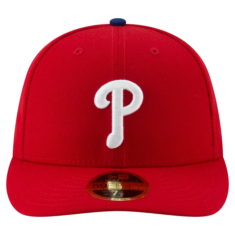 Casquette ajustée New Era rouge Philadelphia Phillies 2026 All-Star Game Authentic Collection, modèle 59FIFTY à profil bas, avec patch latéral.