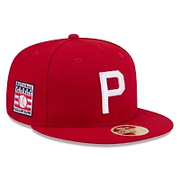 Casquette ajustée New Era rouge Philadelphia Phillies 2026, Temple de la renommée du baseball, modèle 59FIFTY pour homme