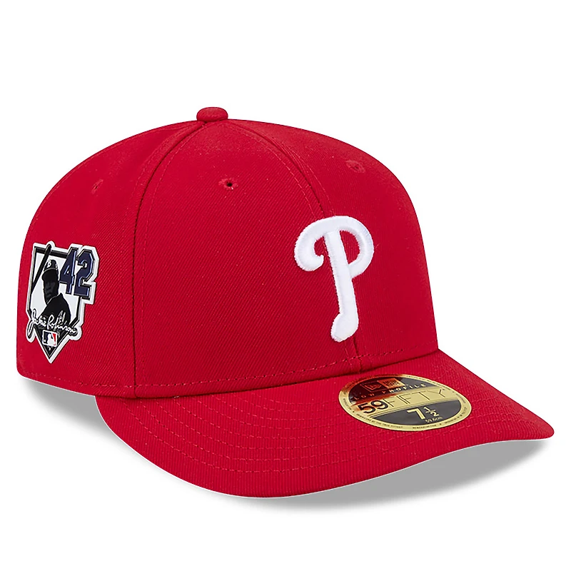 Men's New Era Red Philadelphia Phillies 2026 Jackie Robinson Day Low Profile 59FIFTY Fitted Hat
