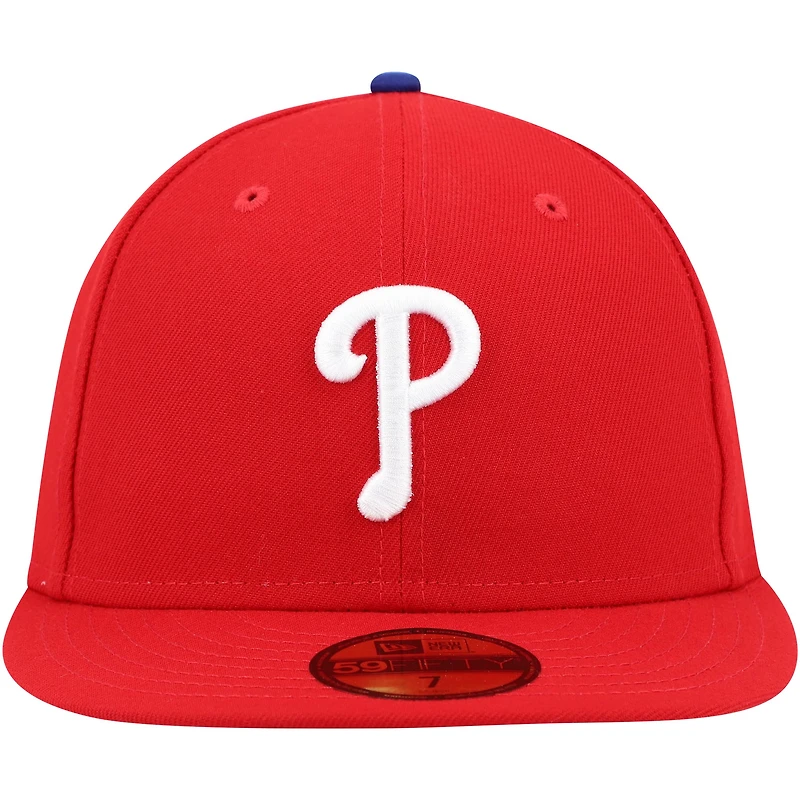 Men's New Era Red Philadelphia Phillies 9/11 Memorial Side Patch 59FIFTY Fitted Hat