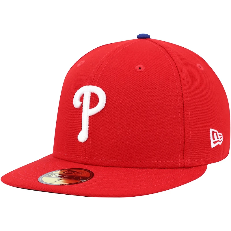 Men's New Era Red Philadelphia Phillies 9/11 Memorial Side Patch 59FIFTY Fitted Hat