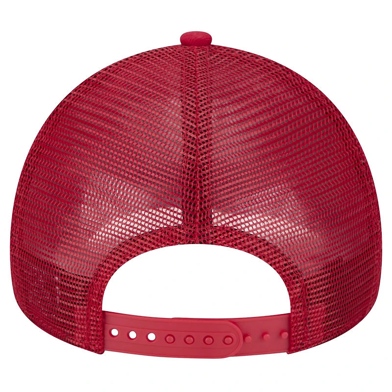 Men's New Era Red Philadelphia Phillies 9FORTY A-Frame Trucker Adjustable Hat
