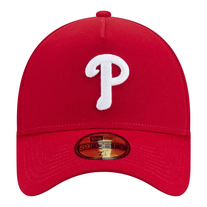 Casquette ajustée New Era rouge Philadelphia Phillies 59FORTY pour homme