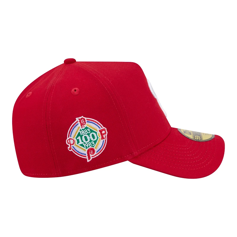 Men's New Era Red Philadelphia Phillies A-Frame 59FORTY Fitted Hat