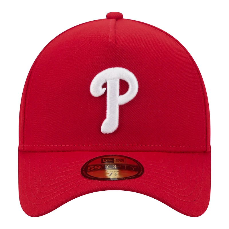Casquette ajustée New Era rouge Philadelphia Phillies 59FORTY pour homme