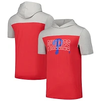 T-shirt à capuche brossé actif New Era pour hommes des Phillies de Philadelphie rouge