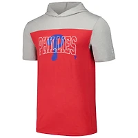 T-shirt à capuche brossé actif New Era pour hommes des Phillies de Philadelphie rouge