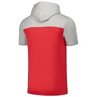 T-shirt à capuche brossé actif New Era pour hommes des Phillies de Philadelphie rouge