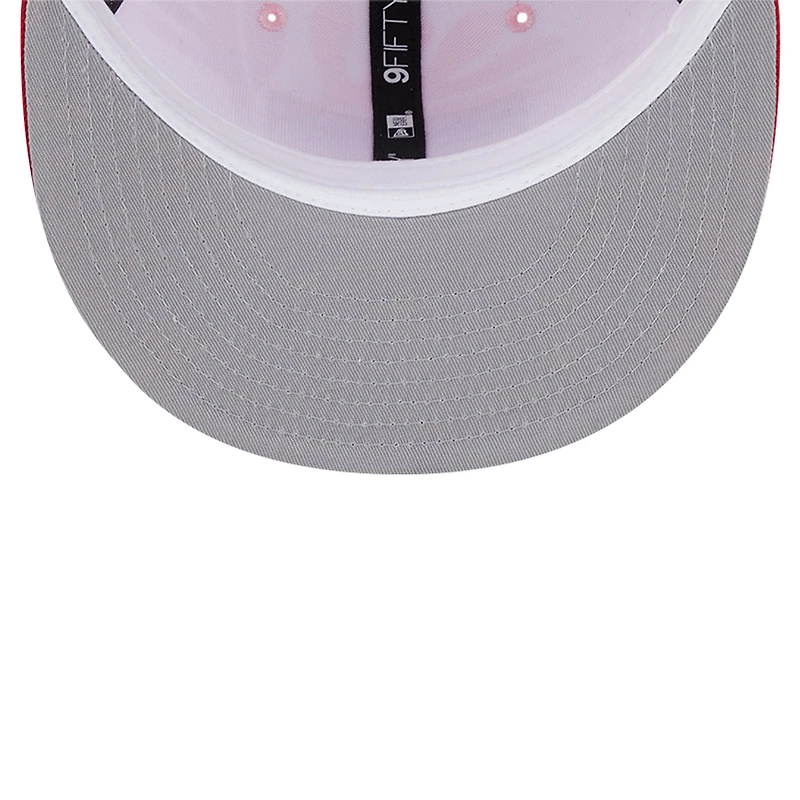 Men's New Era Red Philadelphia Phillies Bikini Bottom Trucker 9FIFTY Snapback Hat
