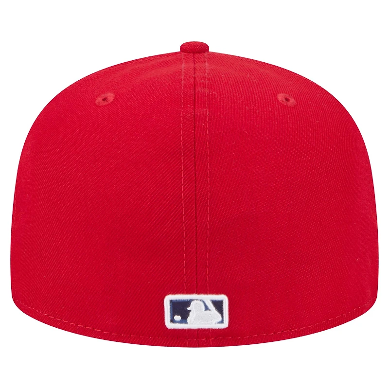 Casquette ajustée 59FIFTY à damier rouge Philadelphia Phillies de New Era pour homme