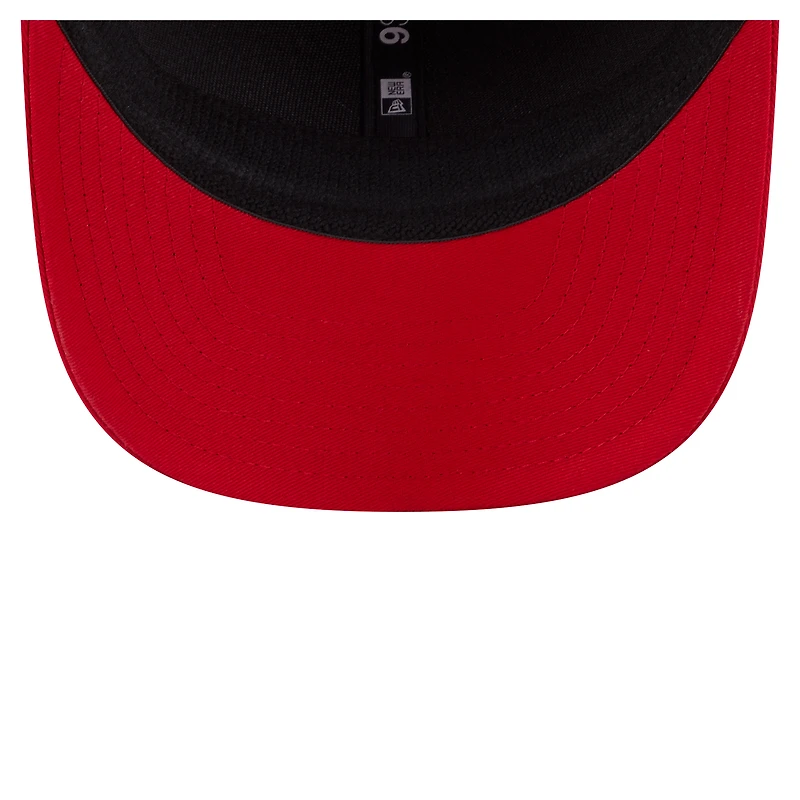 Casquette extensible à bouton-pression New Era rouge pour homme avec écusson circulaire 9SEVENTY des Philadelphia Phillies