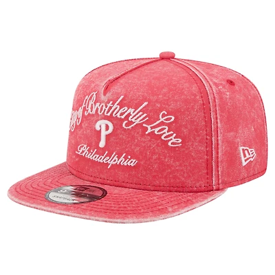 Casquette snapback New Era rouge Philadelphia Phillies City Slogan A-Frame 9FIFTY pour homme